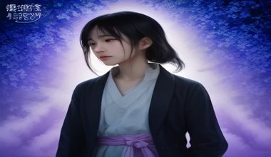 内容创作者在专业摄影棚拍摄写真，暖光灯光环绕，镜头对准模特，专业COS服装，氛围精致